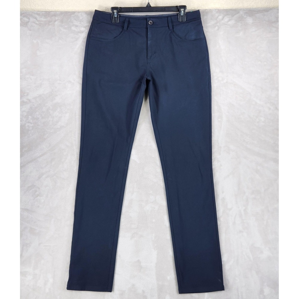 Vuori Meta Pants Mens 32x32 Blue Slim Fit Stretch 5 Pocket Tech Chino V430